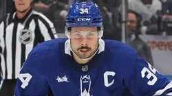 Auston Matthews, captain of the Toronto Maple Leafs, pictured during a 2025 regular season game at Scotiabank Arena.