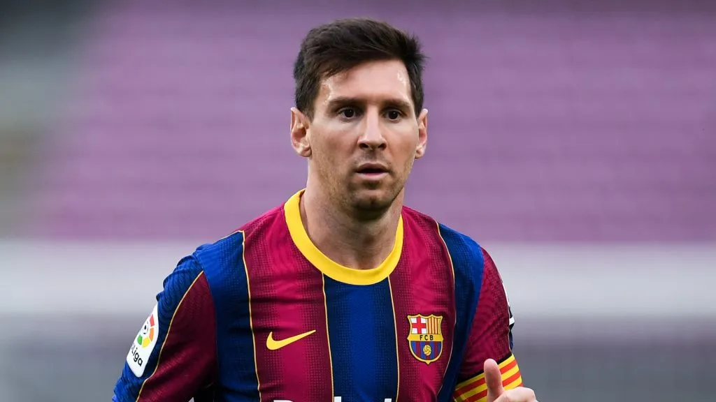 Lionel Messi with Barcelona in 2021 (Getty Images)