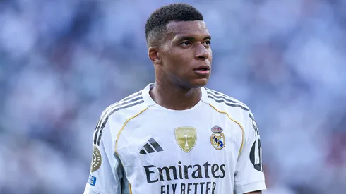 Kylian Mbappe #9 of Real Madrid C.F. during the FIFA Club World Cup 2025 semi-final game.