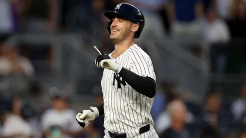 Cody Bellinger #35 of the New York Yankees celebrates.