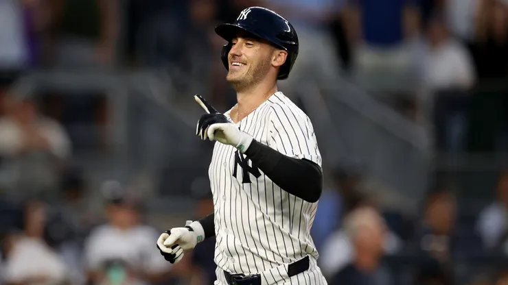 Cody Bellinger #35 of the New York Yankees celebrates.