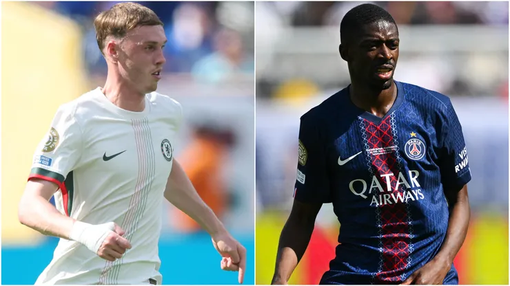 Cole Palmer #10 of Chelsea FC and Ousmane Dembele #10 of Paris Saint-Germain.