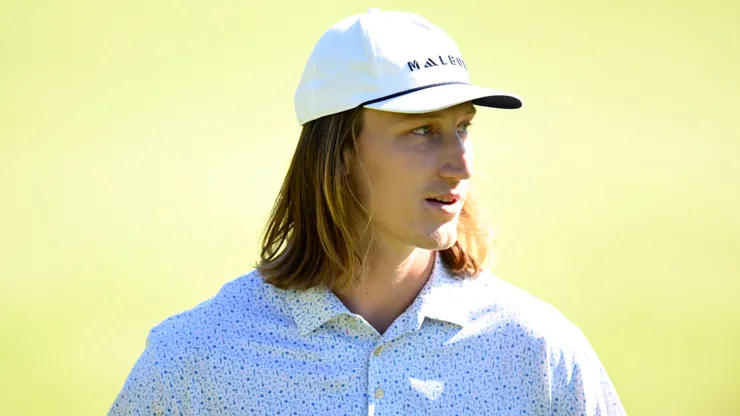 Trevor Lawrence stands on the eighth green prior to the American Century Championship at Edgewood Tahoe Golf Course on July 10, 2025 in Stateline, Nevada.