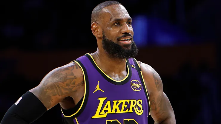 LeBron James #23 of the Los Angeles Lakers in the second half at Crypto.com Arena on January 21, 2025 in Los Angeles, California.