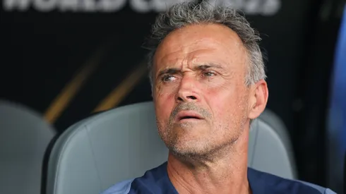 Luis Enrique, Head Coach of Paris Saint-Germain, looks on during the FIFA Club World Cup 2025 Final match between Chelsea FC and Paris Saint-Germain at MetLife Stadium on July 13, 2025 in East Rutherford, New Jersey.