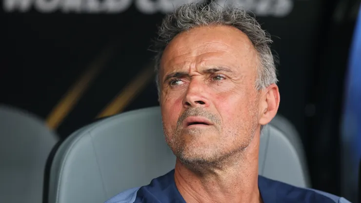 Luis Enrique, Head Coach of Paris Saint-Germain, looks on during the FIFA Club World Cup 2025 Final match between Chelsea FC and Paris Saint-Germain at MetLife Stadium on July 13, 2025 in East Rutherford, New Jersey.