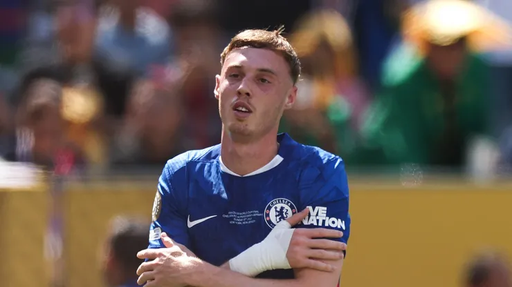 Cole Palmer #10 of Chelsea FC celebrates scoring his team's second goal during the FIFA Club World Cup 2025 Final match between Chelsea FC and Paris Saint-Germain at MetLife Stadium