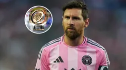 Lionel Messi #10 of Inter Miami CF and FIFA Club World Cup trophy.