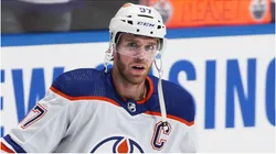 Connor McDavid #97 of the Edmonton Oilers warms up prior to playing against the Toronto Maple Leafs in an NHL game at Scotiabank Arena on March 23, 2024 in Toronto, Ontario, Canada.