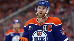 Connor McDavid during a game with the Edmonton Oilers, leading the team through another competitive NHL season.