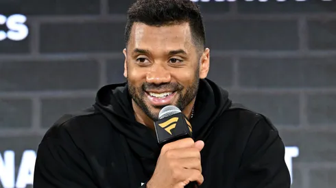Russell Wilson speaks onstage at Fanatics Fest NYC 2025 at Javits Center on June 20, 2025 in New York City.