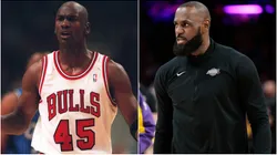 Chicago Bulls' legend Michael Jordan and Los Angeles Lakers' veteran LeBron James.