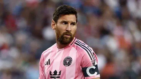 ionel Messi #10 of Inter Miami FC uring the game against the New England Revolution