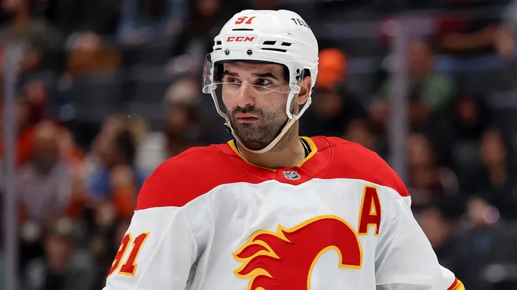 Nazem Kadri during a recent game, amid trade rumors linking him to the Maple Leafs and Canadiens.