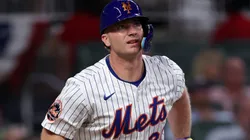 Pete Alonso #20 of the New York Mets hits a three-run home run against the American League during the sixth inning of the MLB All-Star Game at Truist Park on July 15, 2025 in Atlanta, Georgia.