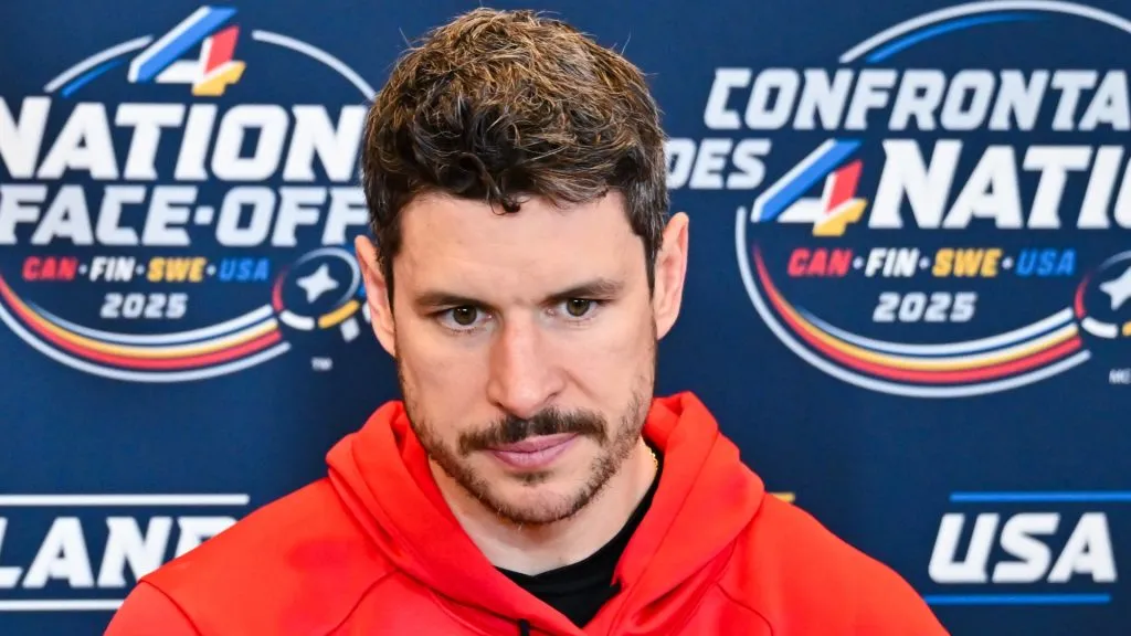 Sidney Crosby of the Team Canada in the 4 Nations Face-Off