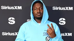 Deebo Samuel visits SiriusXM on radio row at Super Bowl LIX on February 07, 2025 in New Orleans, Louisiana.