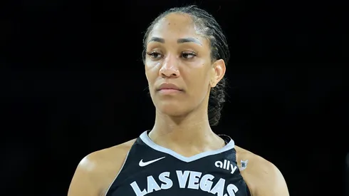 A'ja Wilson #22 of the Las Vegas Aces