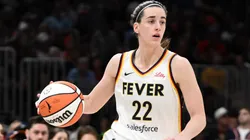 Caitlin Clark #22 of the Indiana Fever drives to the basket against the Connecticut Sun during the first half at the TD Garden on July 15, 2025 in Boston, Massachusetts.