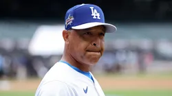 Manager Dave Roberts of the Los Angeles Dodgers walks across the field prior to the MLB All-Star Game at Truist Park on July 15, 2025 in Atlanta, Georgia.