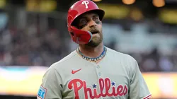 Bryce Harper after hitting the ball.