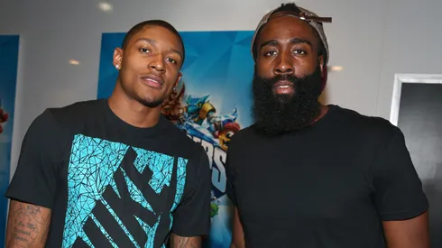 Bradley Beal and James Harden in 2014.