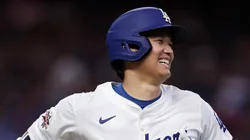 Shohei Ohtani #17 of the Los Angeles Dodgers reacts after grounding out during the second inning of the MLB All-Star Game at Truist Park on July 15, 2025 in Atlanta, Georgia.