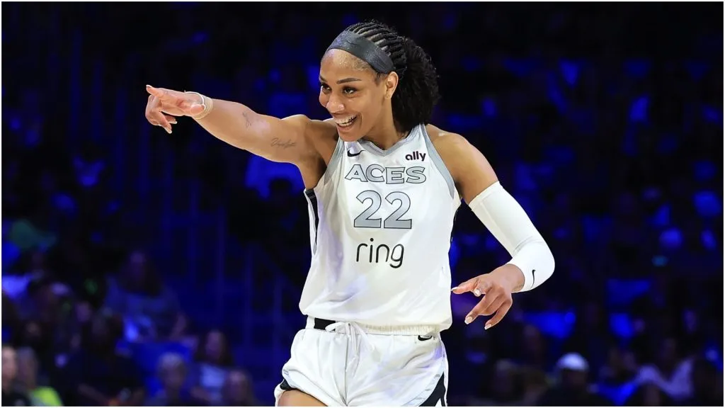 A’ja Wilson of the Las Vegas Aces – Stacy Revere/Getty Images