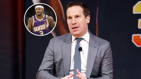 Owner Mat Ishbia of the Phoenix Suns and Bradley Beal #3 of the Phoenix Suns.