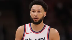 Ben Simmons #25 of the LA Clippers looks on against the Chicago Bulls during the first half at the United Center on February 26, 2025 in Chicago, Illinois.