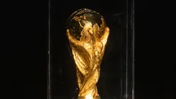 Detailed view of the 2026 World Cup trophy.