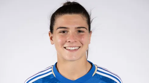 Sofia Cantore poses during a Italy women portrait session at Centro Tecnico Federale di Coverciano on February 13, 2023.