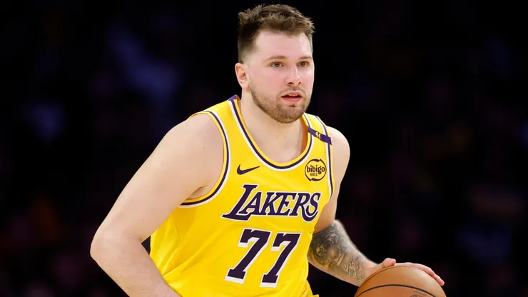Luka Doncic #77 of the Los Angeles Lakers.