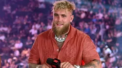 Jake Paul speaks during Netflix's Katie Taylor vs Amanda Serrano 3 - Historic All-Women Fight Card at Madison Square Garden on July 11, 2025 in New York City.