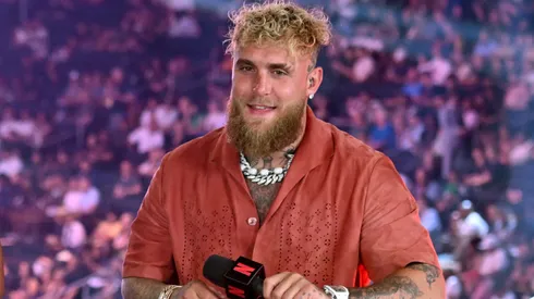 Jake Paul speaks during Netflix's Katie Taylor vs Amanda Serrano 3 - Historic All-Women Fight Card at Madison Square Garden on July 11, 2025 in New York City.