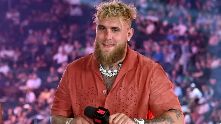 Jake Paul speaks during Netflix's Katie Taylor vs Amanda Serrano 3 - Historic All-Women Fight Card at Madison Square Garden on July 11, 2025 in New York City.