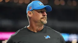 Dan Campbell of the Detroit Lions looks on at Ford Field on September 11, 2022 in Detroit.