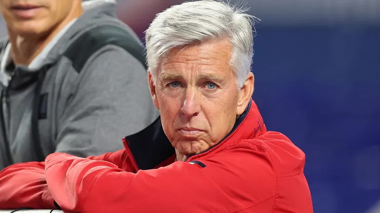 President of Baseball Operations Dave Dombrowski of the Philadelphia Phillies looks on during batting practice prior to the game against the Miami Marlins at loanDepot park on April 14, 2022 in Miami, Florida.