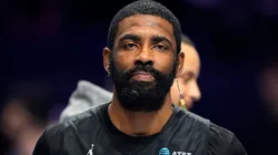 Kyrie Irving #11 of the Dallas Mavericks and Shaq's OGs looks on during 2025 NBA All-Star Practice.