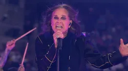 Musician Ozzy Osbourne performs during half-time of the NFL game between the Los Angeles Rams and the Buffalo Bills at SoFi Stadium on September 08, 2022 in Inglewood, California.