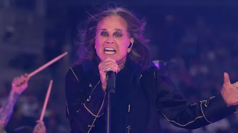 Musician Ozzy Osbourne performs during half-time of the NFL game between the Los Angeles Rams and the Buffalo Bills at SoFi Stadium on September 08, 2022 in Inglewood, California.