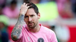 Lionel Messi of Inter Miami during warms up
