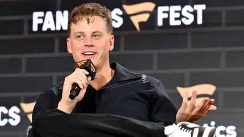 Joe Burrow speaks onstage during Fanatics Fest NYC 2025 at Javits Center on June 21, 2025 in New York City.