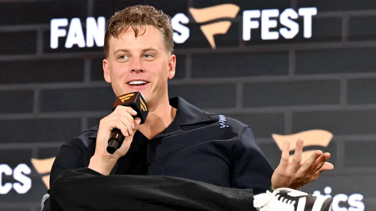 Joe Burrow speaks onstage during Fanatics Fest NYC 2025 at Javits Center on June 21, 2025 in New York City.