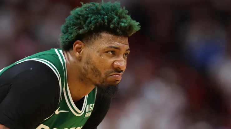 Marcus Smart playing for the Boston Celtics in 2023.