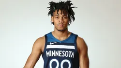 Terrence Shannon Jr. #00 of the Minnesota Timberwolves poses for a portrait during the 2024 NBA Rookie Photo Shoot at UNLV on July 17, 2024.