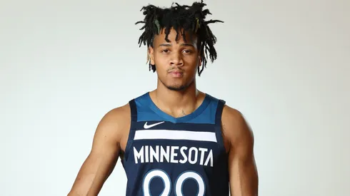 Terrence Shannon Jr. #00 of the Minnesota Timberwolves poses for a portrait during the 2024 NBA Rookie Photo Shoot at UNLV on July 17, 2024.
