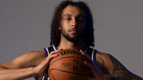 Devin Carter poses for a photo during a media day photo shoot at Sacramento Kings Practice Facility on September 30, 2024.
