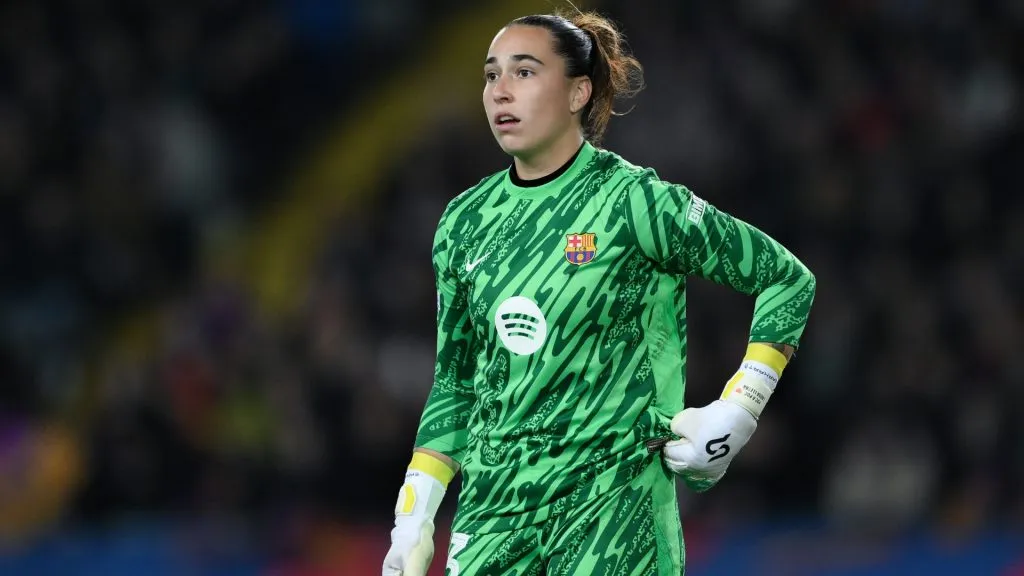 Cata Coll of Spain celebrates after Claudia Pina of Spain scores her team’s first goal during the UEFA Women’s Nations League 2024/25 Grp A3 MD6 match on June 03, 2025. (Source: Judit Cartiel/Getty Images)