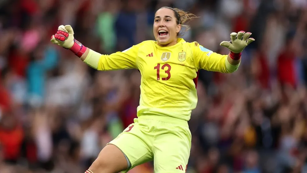 Cata Coll of FC Barcelona looks on during the UEFA Women’s Champions League match between FC Barcelona and Manchester City on December 18, 2024. (Source: David Ramos/Getty Images)